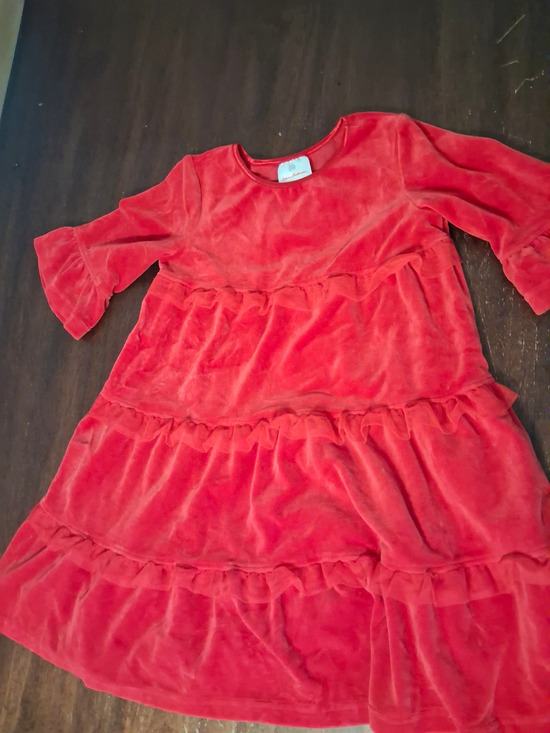 Hanna Andersson Other - Bundle Of 2 - Hanna Andersson Girls Velvet Ruffle A-Line Dress Sz 5
